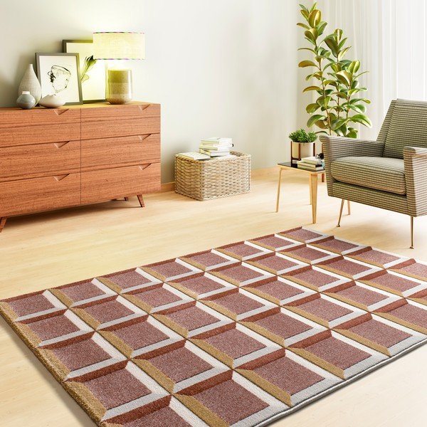 Terrakotta színű szőnyeg 200x290 cm Amara – Universal-image-1