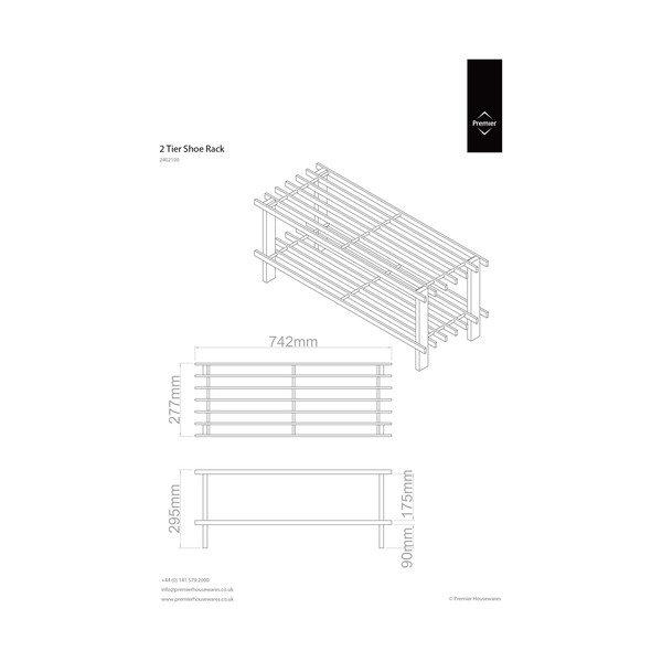 Natúr színű cédrusfa cipőtartó – Premier Housewares-image-2