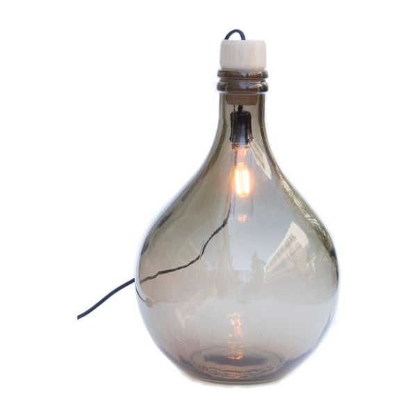Szürke asztali lámpa újrahasznosított üvegből - Surdic