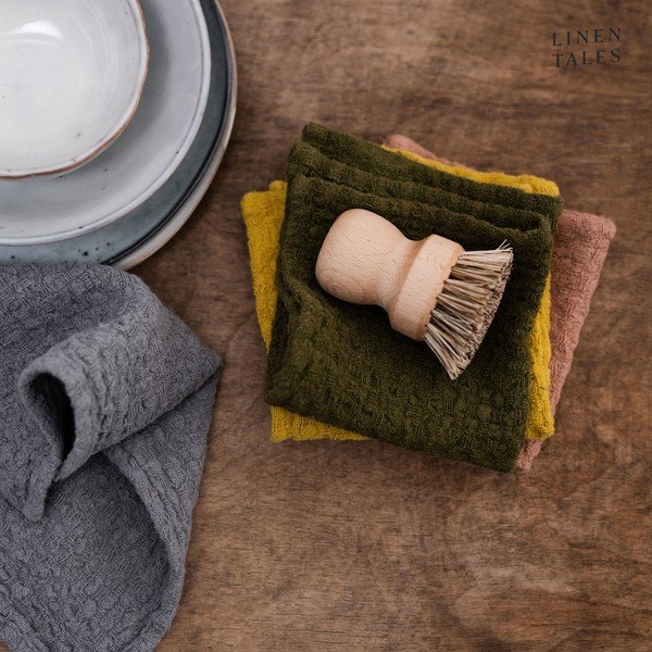 Len konyharuha szett 2 db-os 26x26 cm – Linen Tales-image-1