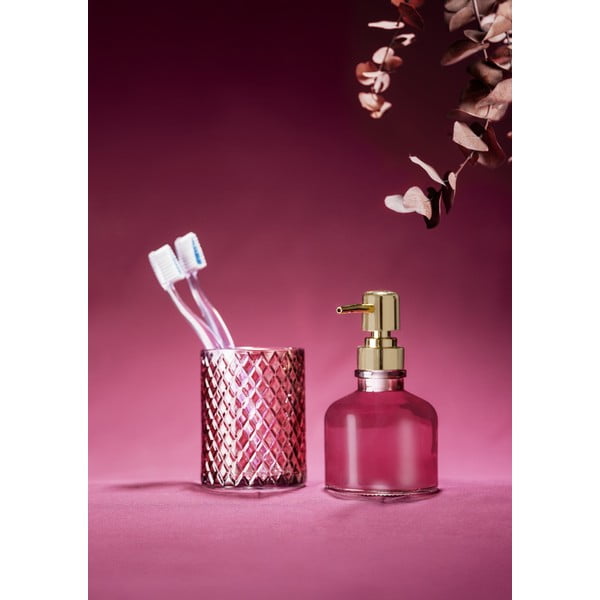 Sötét rózsaszín üveg szappanadagoló 200 ml Atessa – Wenko-image-3