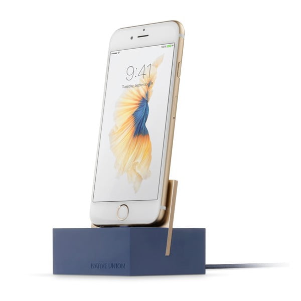 Dock kék töltő állvány iPhonehoz, kábel hossza 1,2 m - Native Union