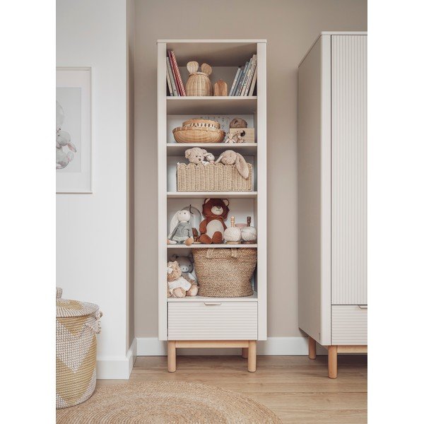 Bézs gyerek könyvespolc 65x42 cm Miloo – Pinio-image-1