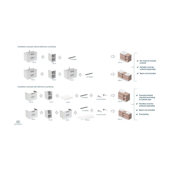Antracitszürke mosdókagyló alatti pult 100x51 cm i.Life B – Ideal Standard-image-4