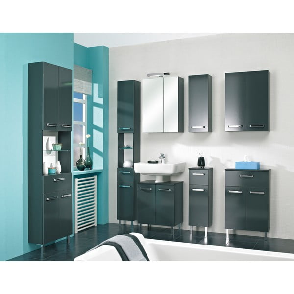 Sötétszürke mosdókagyló alatti szekrény 50x62 cm Set 311 - Pelipal-image-1