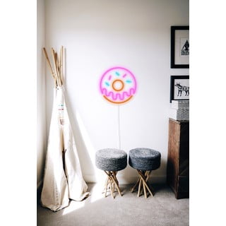 Donut rózsaszín világító fali dekoráció, ø 40 cm - Candy Shock