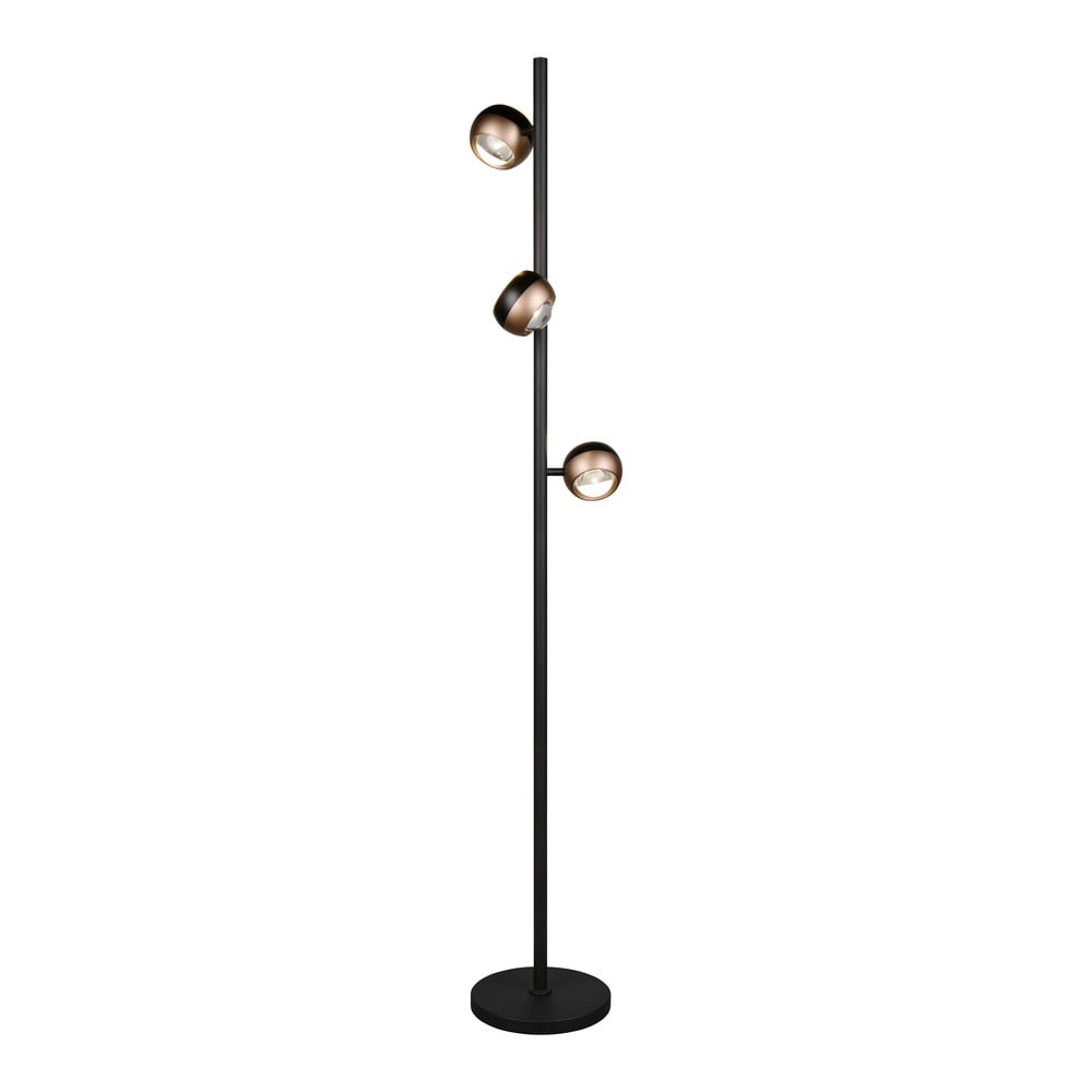 Fekete-bronzszínű LED állólámpa (magasság 150 cm) Orbit Trio Select