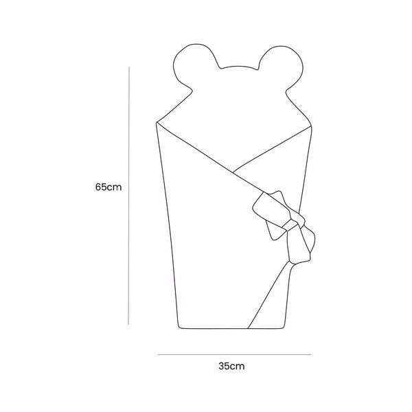 Bézs kordbársony babapólya 35x65 cm – Meowbaby-image-2