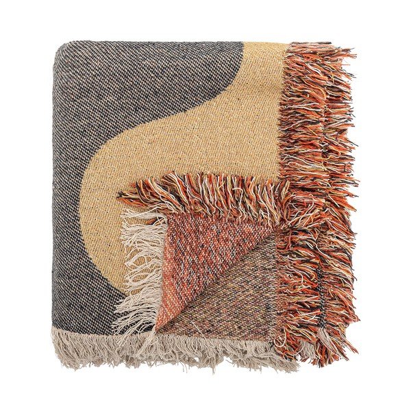 Barna újrahasznosított pamut takaró 130x160 cm Arni – Bloomingville-image-3