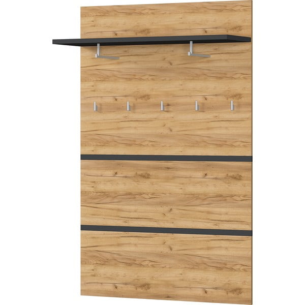 Natúr színű fogas panel tölgyfa dekorral Lissabon – Germania-image-2