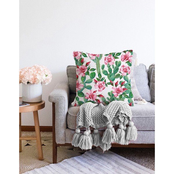 Blooming Cactus pamut keverék párnahuzat, 55 x 55 cm - Minimalist Cushion Covers-image-2