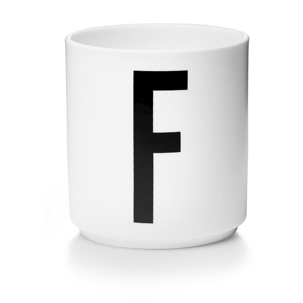 Personal F fehér porcelánbögre - Design Letters