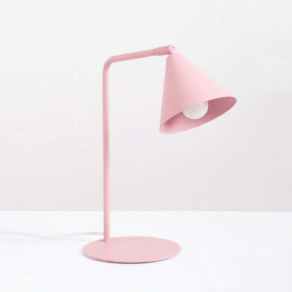 Rózsaszín acél asztali lámpa hajlítható szerkezettel (magasság 35 cm) Zylo – Sollux-image-4