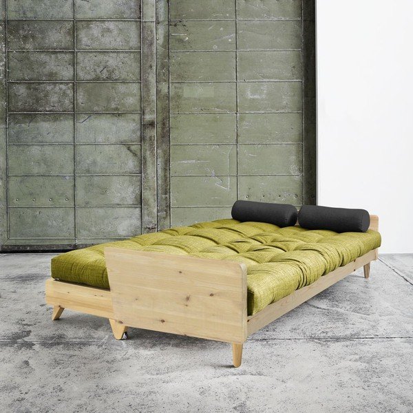 Indie Natural/Avocado Green/Dark Grey kihúzható kanapé - Karup-image-2