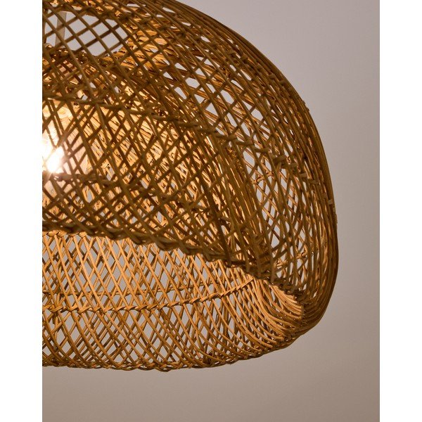 Natúr színű rattan lámpabúra ø 60 cm Isora – Kave Home-image-3