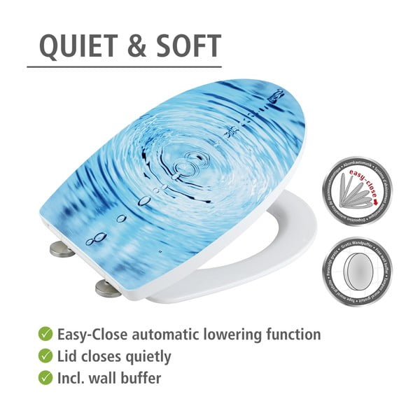 WC-ülőke automatikus záródással 38 x 45 cm Droplets – Wenko-image-3
