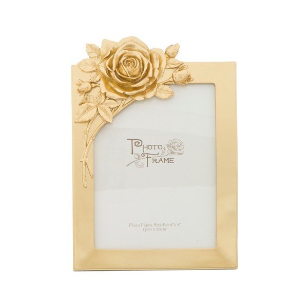 Glam Rose sárga, gyanta alapú képkeret, 19,4 x 27,5 cm - Mauro Ferretti-image-2