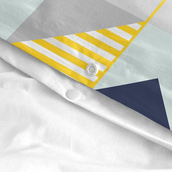 Geo Dot pamut paplanhuzat, 140 x 200 cm - Blanc-image-4