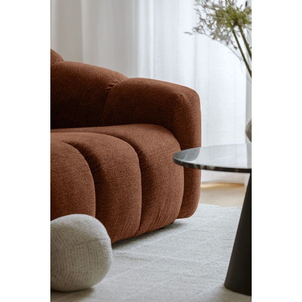 Terrakotta színű sarokkanapé (jobb oldali-L alakú) Shell – Miuform-image-4