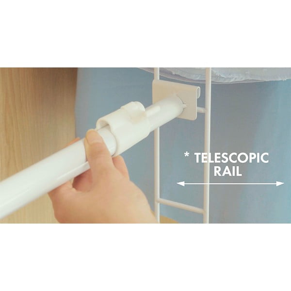 Telescopic Garment Rail fehér teleszkópos rúd ruhásszekrénybe - Compactor-image-2