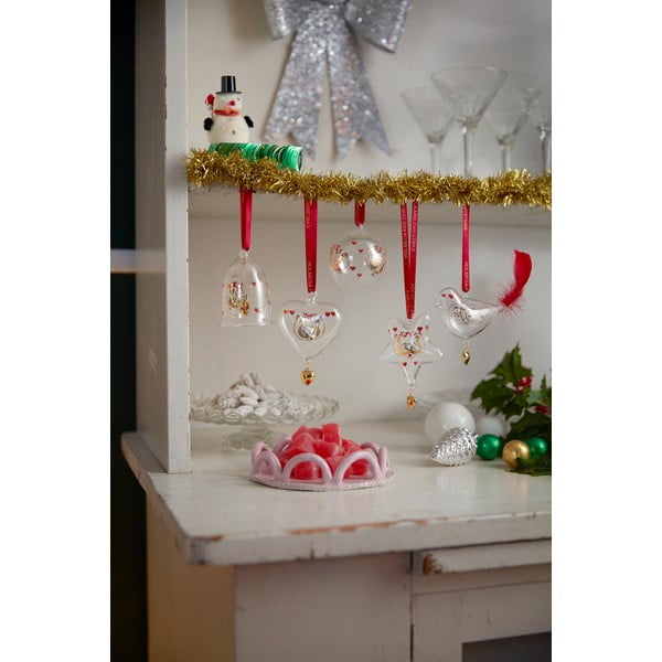 Üveg kézzel fújt karácsonyfadísz ø 5,5 cm Ann-Sofi Romme Annual Christmas Bell 2025 – Holmegaard-image-2