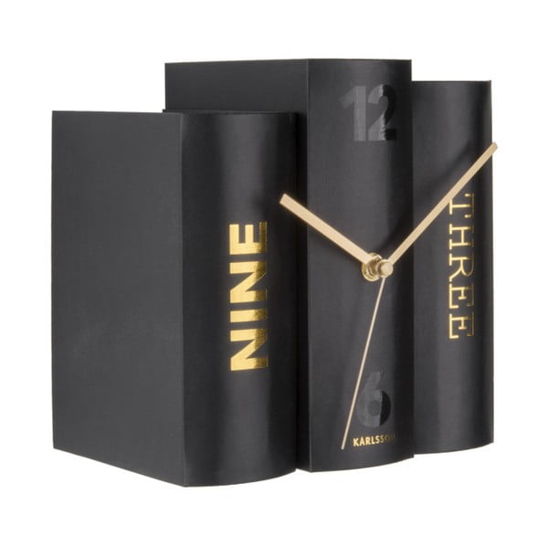 Fekete könyv formájú asztali óra - Karlsson-image-1