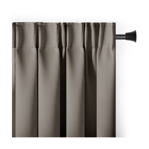 Szürkésbarna sötétítő termo függöny 140x270 cm Pleat – Restilo