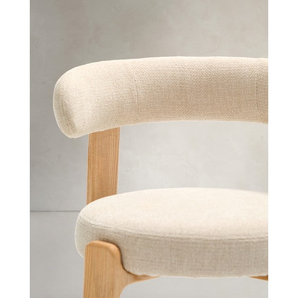 Bézs-natúr színű kőrisfa étkezőszék Granite – Kave Home-image-3