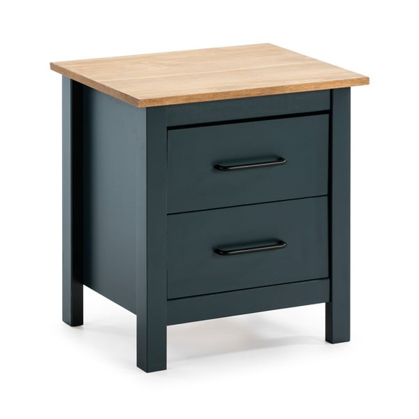 Sötétkék borovi fenyő éjjeliszekrény Miranda – Marckeric-image-2