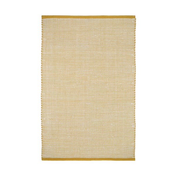Sárga gyapjúkeverék szőnyeg 170x110 cm Bergen - Nattiot
