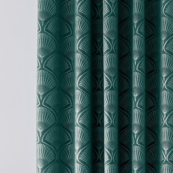 Zöld függöny szett 2 db-os 168x183 cm Art Deco Pearl – Catherine Lansfield-image-2