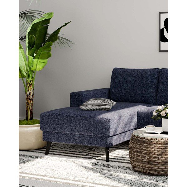 Sötétkék sarokkanapé (bal oldali) Fynn – Ghado-image-1