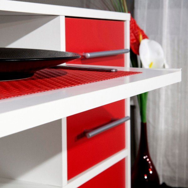 Marius fehér-piros gurulós konyhai tároló - Symbiosis-image-1