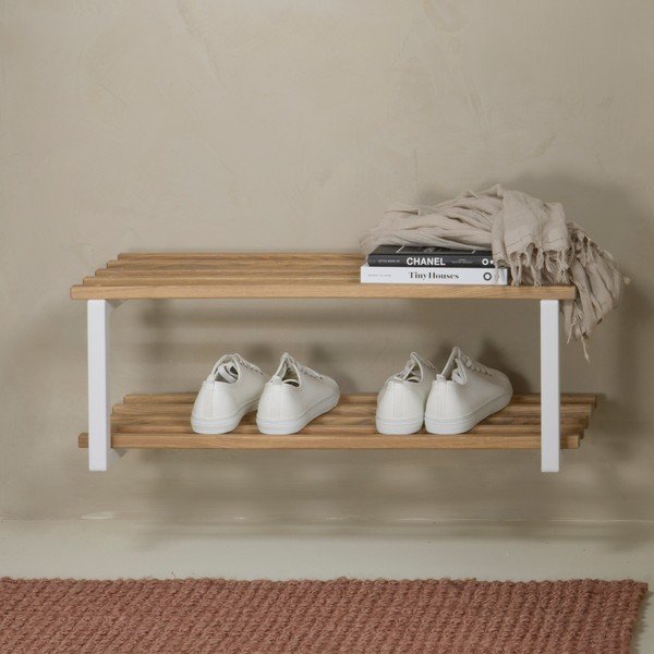 Fehér-natúr színű fém függő cipőtartó 71x26x34 cm Marco – Spinder Design-image-3