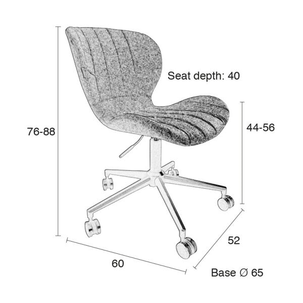 OMG kék irodai szék - Zuiver-image-4