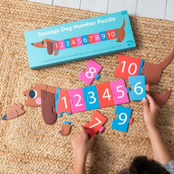 Puzzle (darabszám 16) Sausage Dog – Rex London-image-1