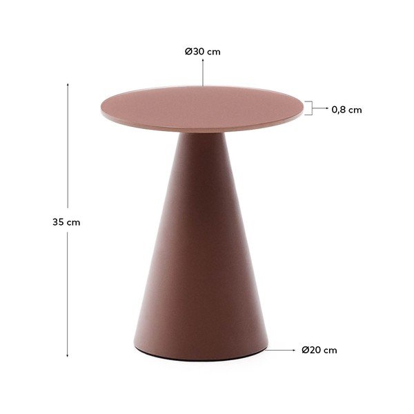 Kerek tárolóasztal üveg asztallappal ø 30 cm Wilshire – Kave Home-image-4