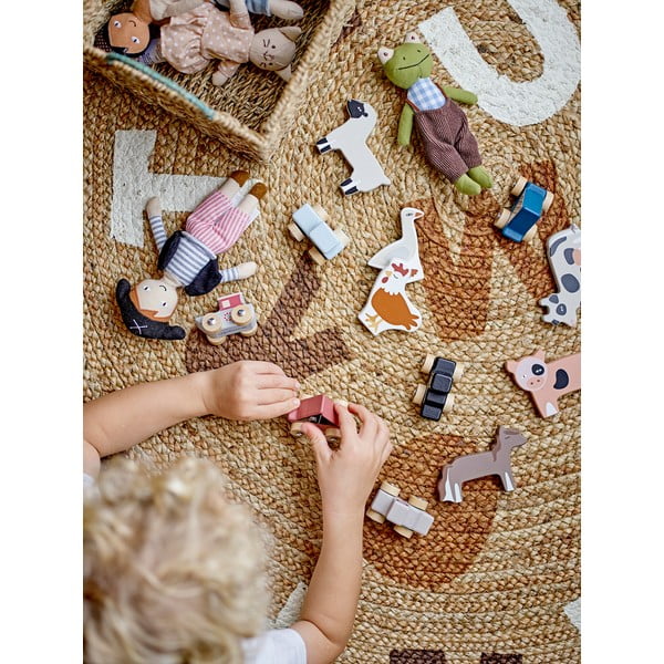 Natúr színű juta kerek szőnyeg ø 130 cm Dinne – Bloomingville Mini-image-2