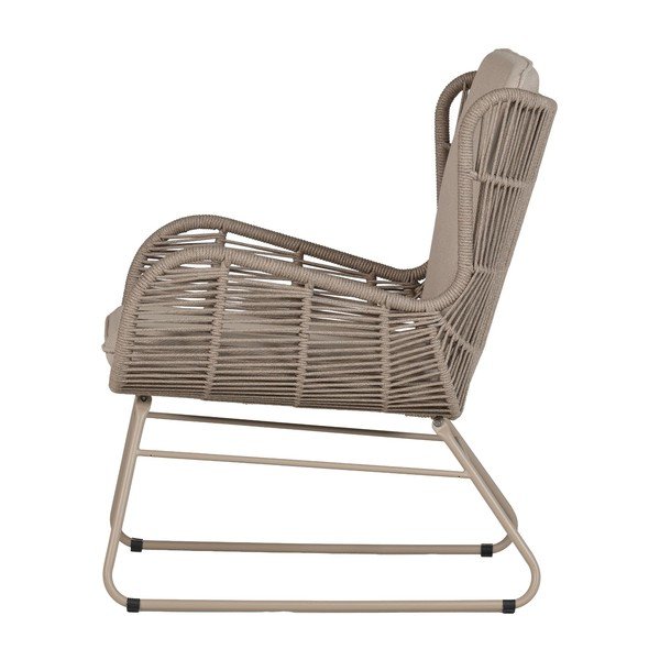 Bézs fém-párnázott kerti fotel Grace – WOOOD-image-3