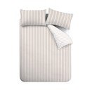 Bézs kétszemélyes hosszabbított pamut ágyneműhuzat 230x220 cm Ashford Stripe – Bianca