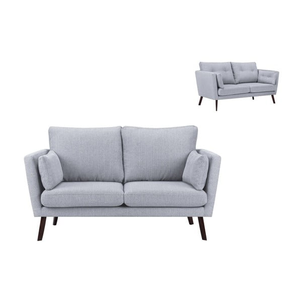 Elena világosszürke kétszemélyes kanapé - Mazzini Sofas-image-1