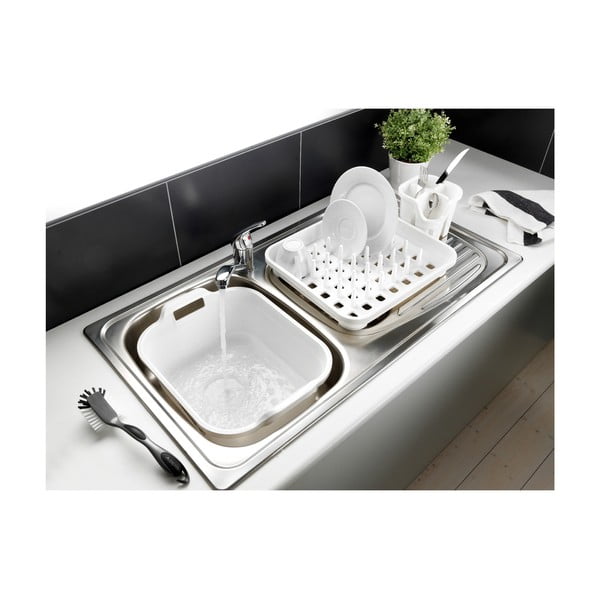 Fehér műanyag edényszárító evőeszközökhöz 14x14 cm Signature – Addis-image-2