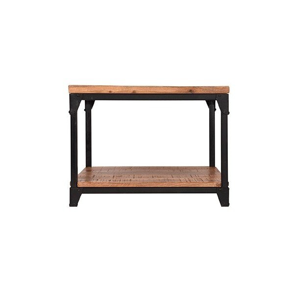 Sturdy dohányzóasztal mangófa lappal, szélessége 60 cm - LABEL51-image-2