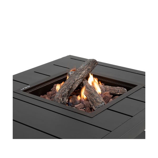 Cosiflow fekete kerti asztal kandallóval, 120 x 80 cm - COSI-image-1