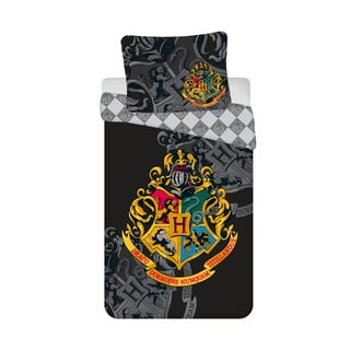 Harry Potter fekete pamut gyerek ágyneműhuzat, 140 x 200 cm - Jerry Fabrics