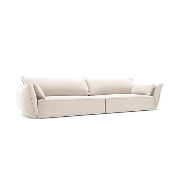 Bézs bársony kanapé 248 cm Vanda – Mazzini Sofas-image-2