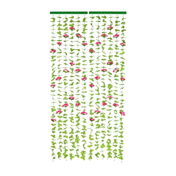 Piros-zöld függöny ajtóra 90x190 cm Roses – Maximex