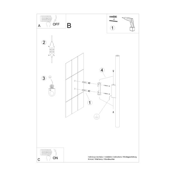 Téglavörös fali lámpa Fideus – Sollux-image-4