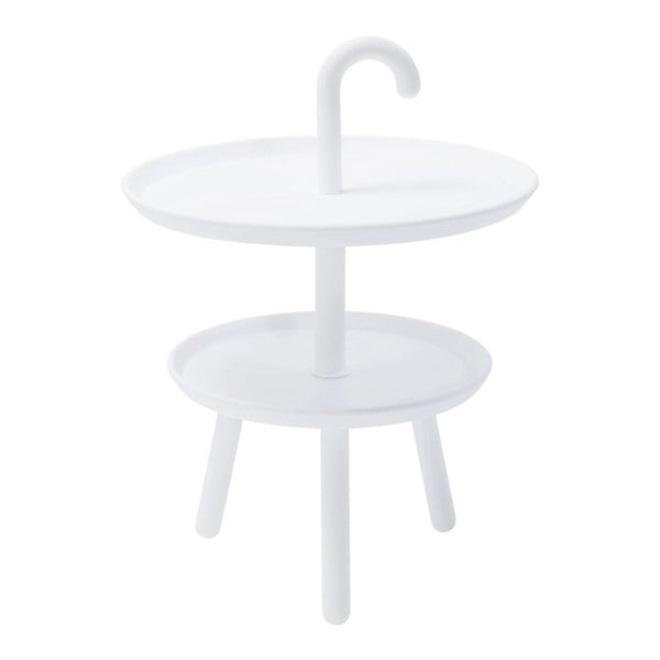 Jacky fehér tárolóasztal, ⌀ 42 cm - Kare Design