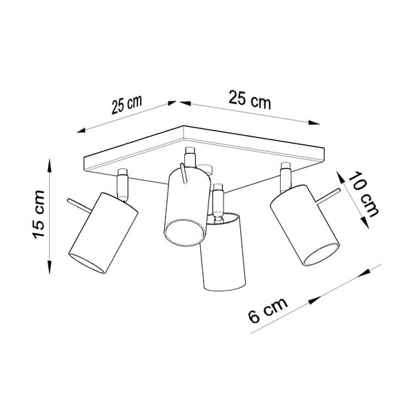 Etna fekete mennyezeti lámpa - Sollux-image-4